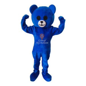 Blue Teddy Mascot Costume