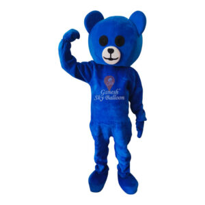 Blue Teddy Mascot Costume