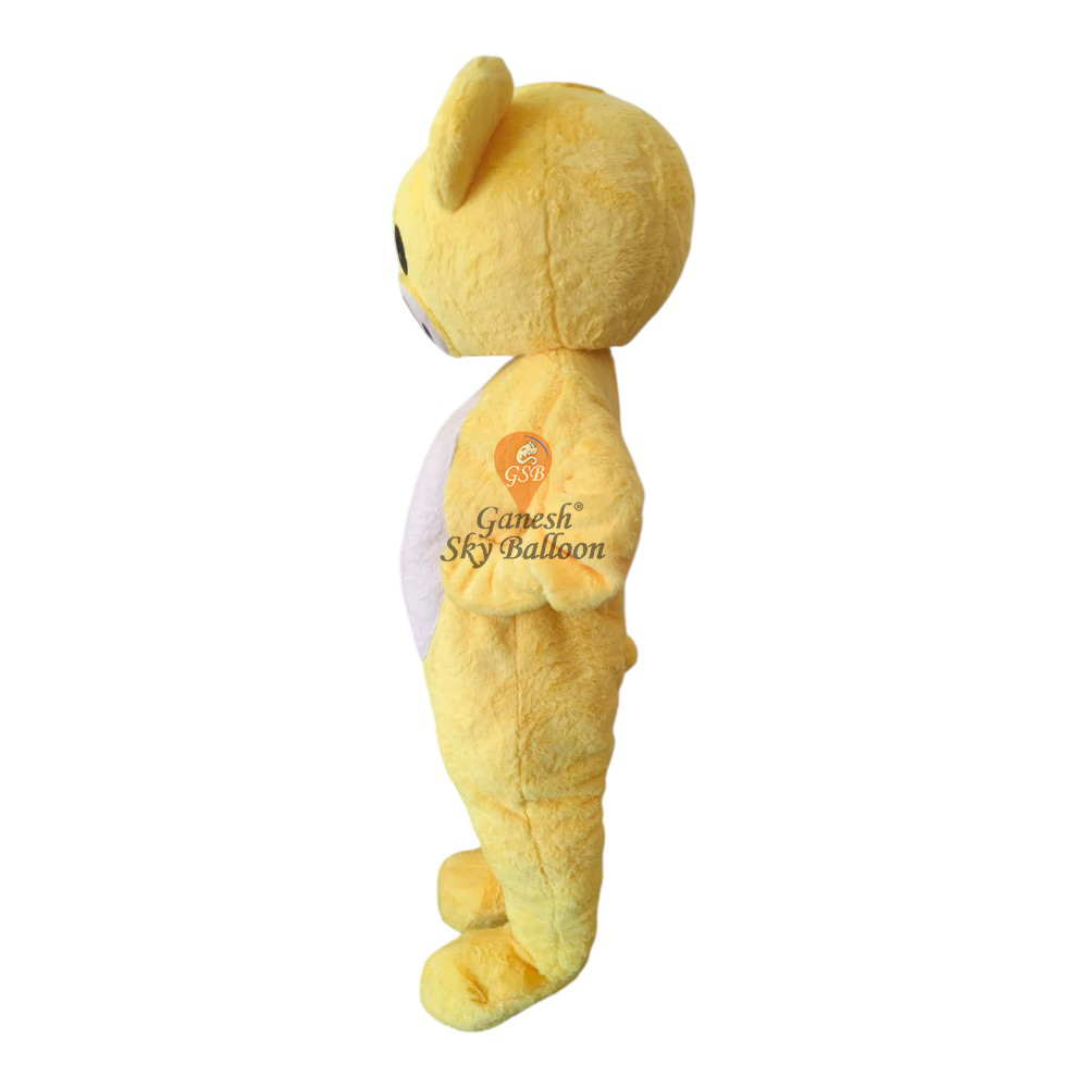 Yellow Furr Patch Teddy Mascot Costume