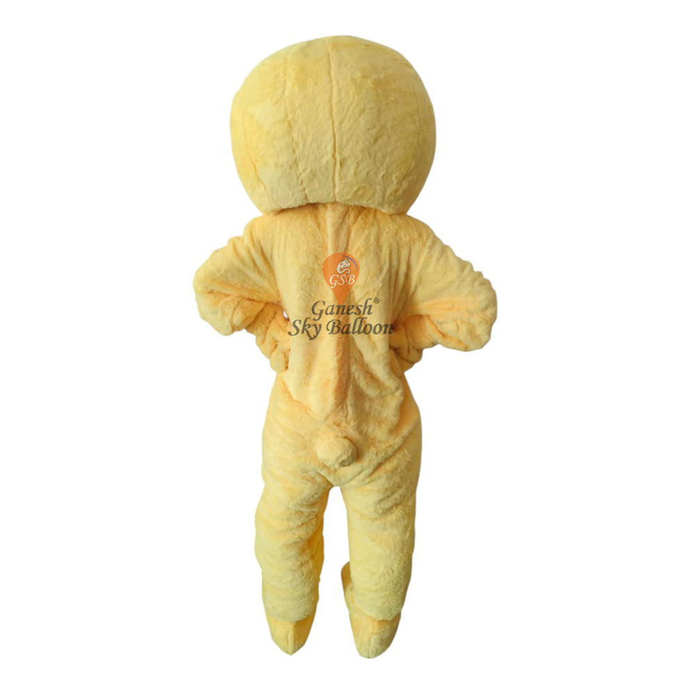 Yellow Furr Patch Teddy Mascot Costume