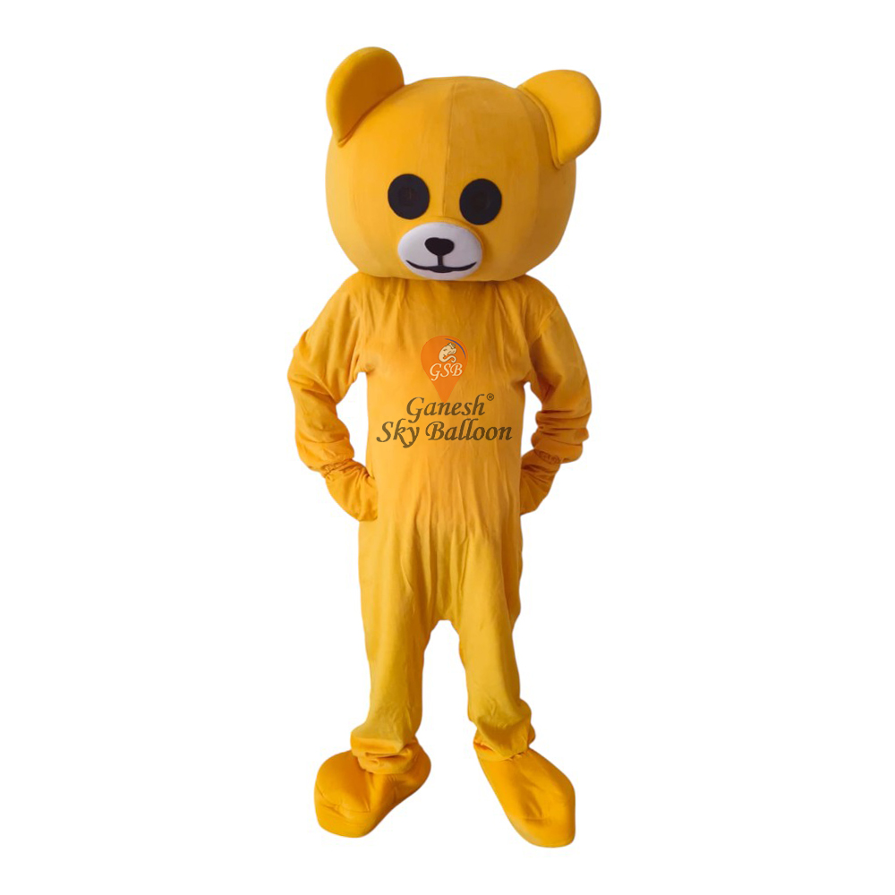 Yellow Teddy Mascot Costume