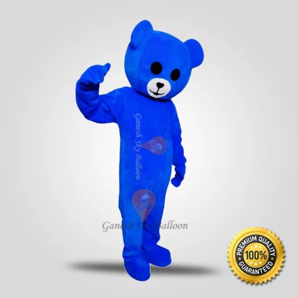 Blue Teddy Mascot costume, ganesh sky balloon