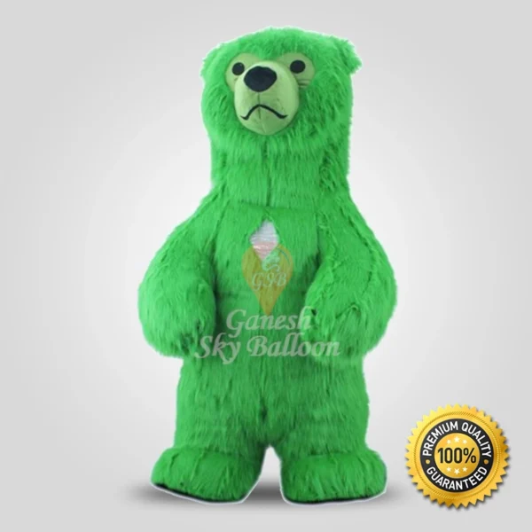 Green Bear Furr Mascot Costume