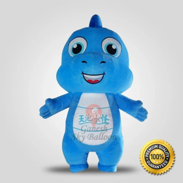 Blue Dinosaur Mascot Costume