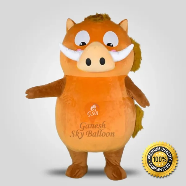 Brown Pig Mascot Costume, Ganesh Sky Balloon