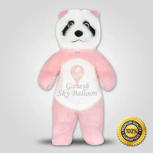 Pink Panda Furr Mascot Costume