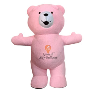 Inflatable Fur Mascot Teddy Bear Pink