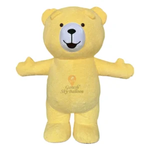 Furr Mascot Teddy Bear Yellow