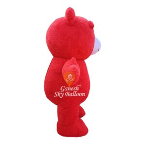 Fur Mascot Teddy Bear Red