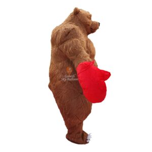 Inflatable Fur Mascot Boxing Character