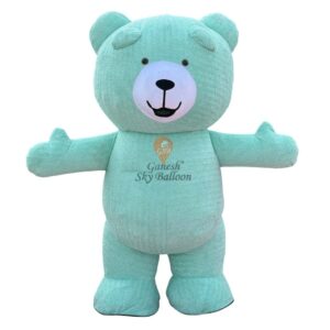 Fur Mascot Teddy Bear Baby Blue