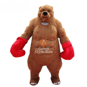 Inflatable Fur Mascot Boxing Character
